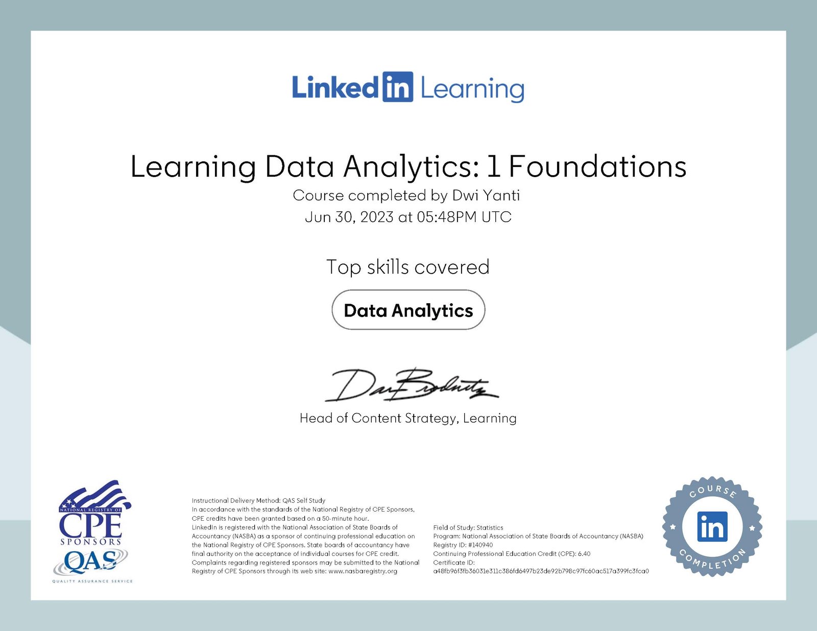 SEO Strategist Certified Data Analytics Foundations