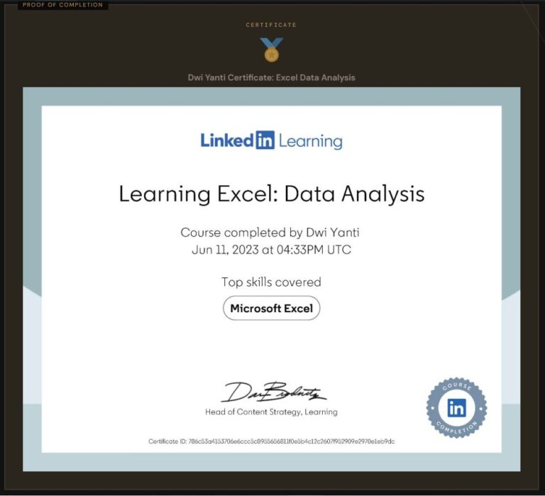 Learning Excel: Data Analysis